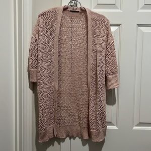 Tahari Pink Knit Cardigan